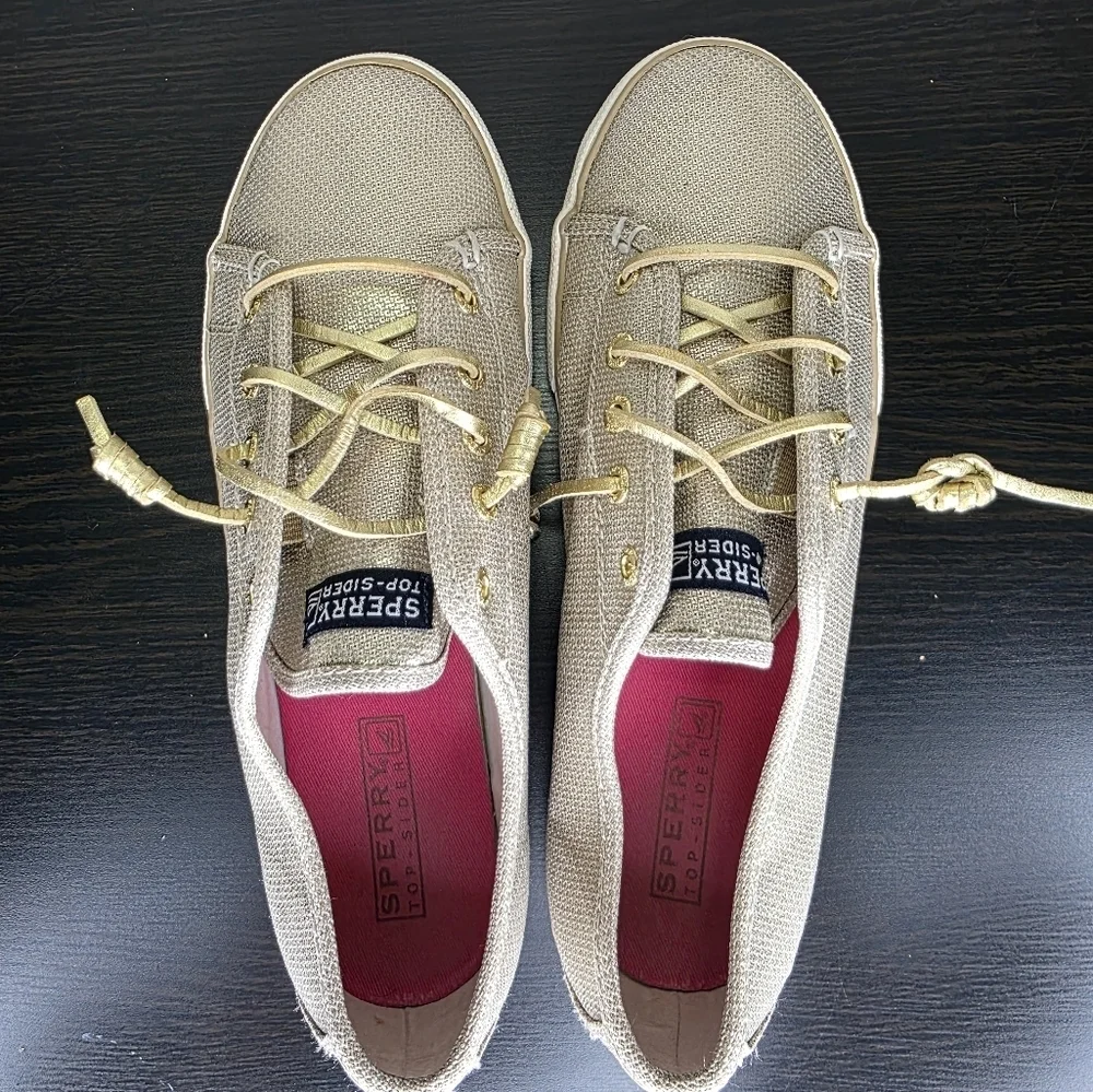 Sperry Top-Sider Big Girl's Seacoast Fashion Boat Gold Shoe Size 5M YG54361